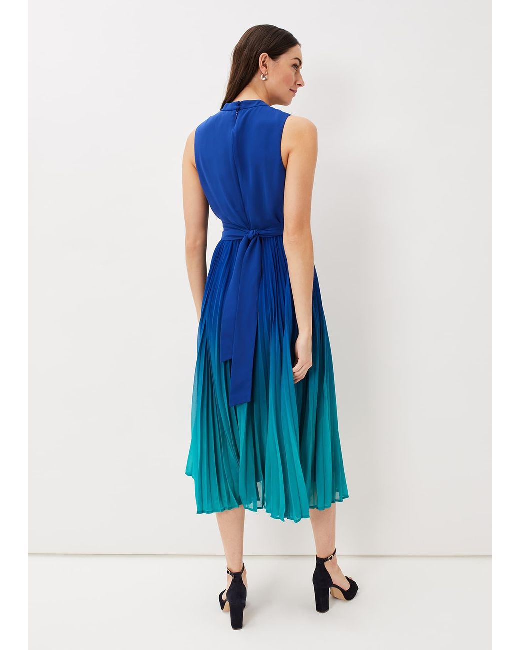 Phase Eight Blue Piper Ombre Midi Dress