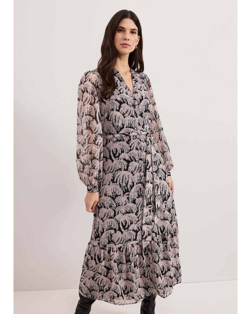 Phase Eight White Willow Shirt Midi Dress