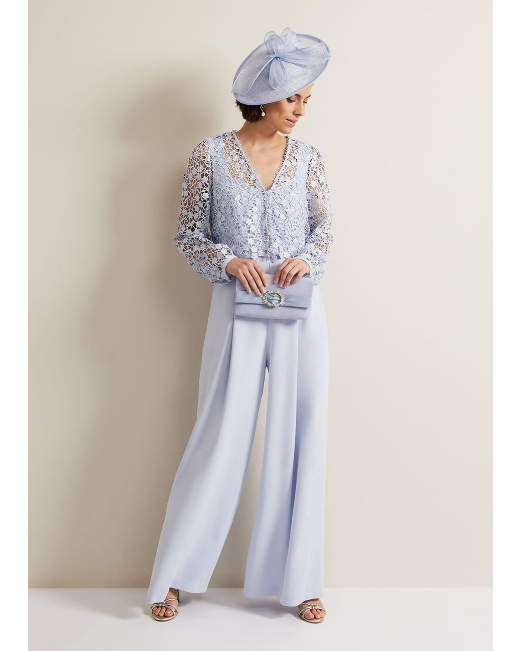 Phase Eight White Mariposa Lace Jumpsuit
