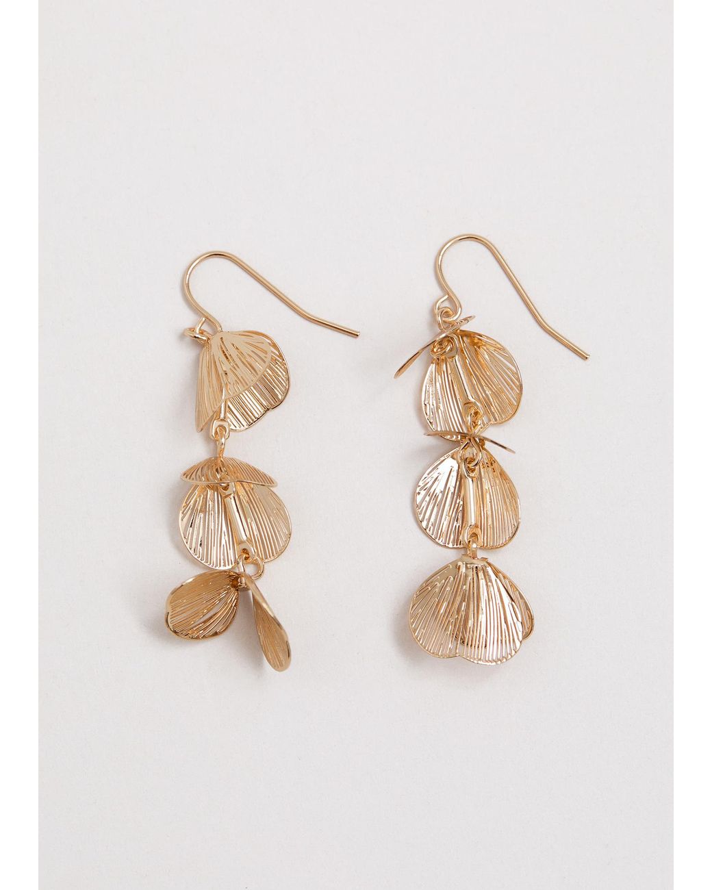 Phase Eight Natural Delicate Petal Drop Earrings