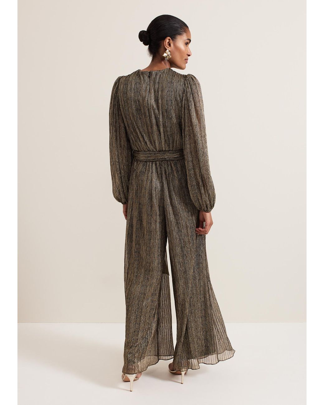 Phase Eight Natural Alli Textured Jumpsuit