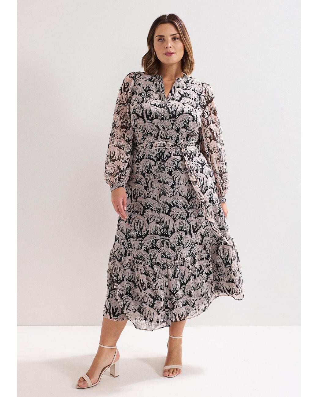 Phase Eight White Willow Shirt Midi Dress