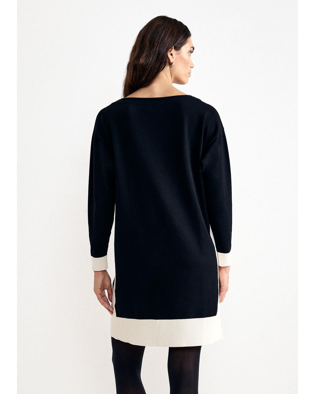 Phase Eight Black Mirkela Knitted Jumper Dress