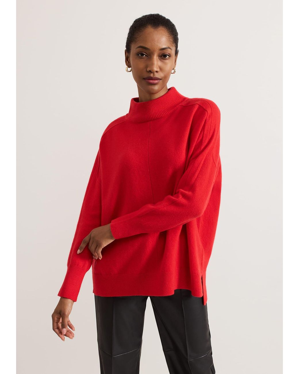 Phase Eight Red Alice Wool Cashmere Jumper