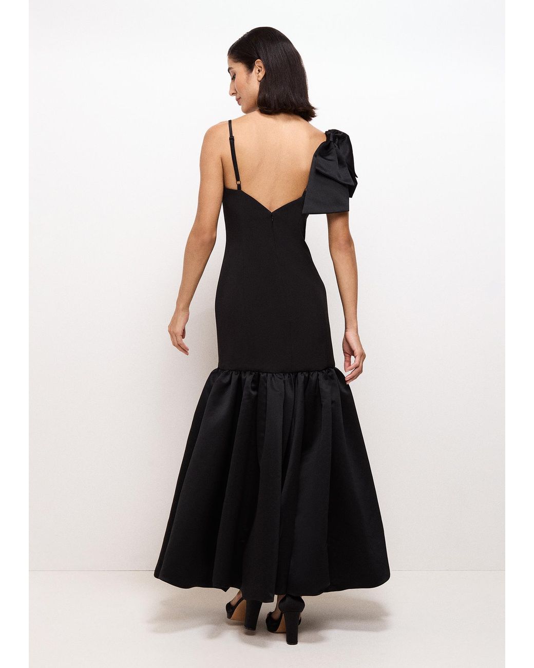 Phase Eight Black Kiera Bow Bubble Hem Maxi Dress