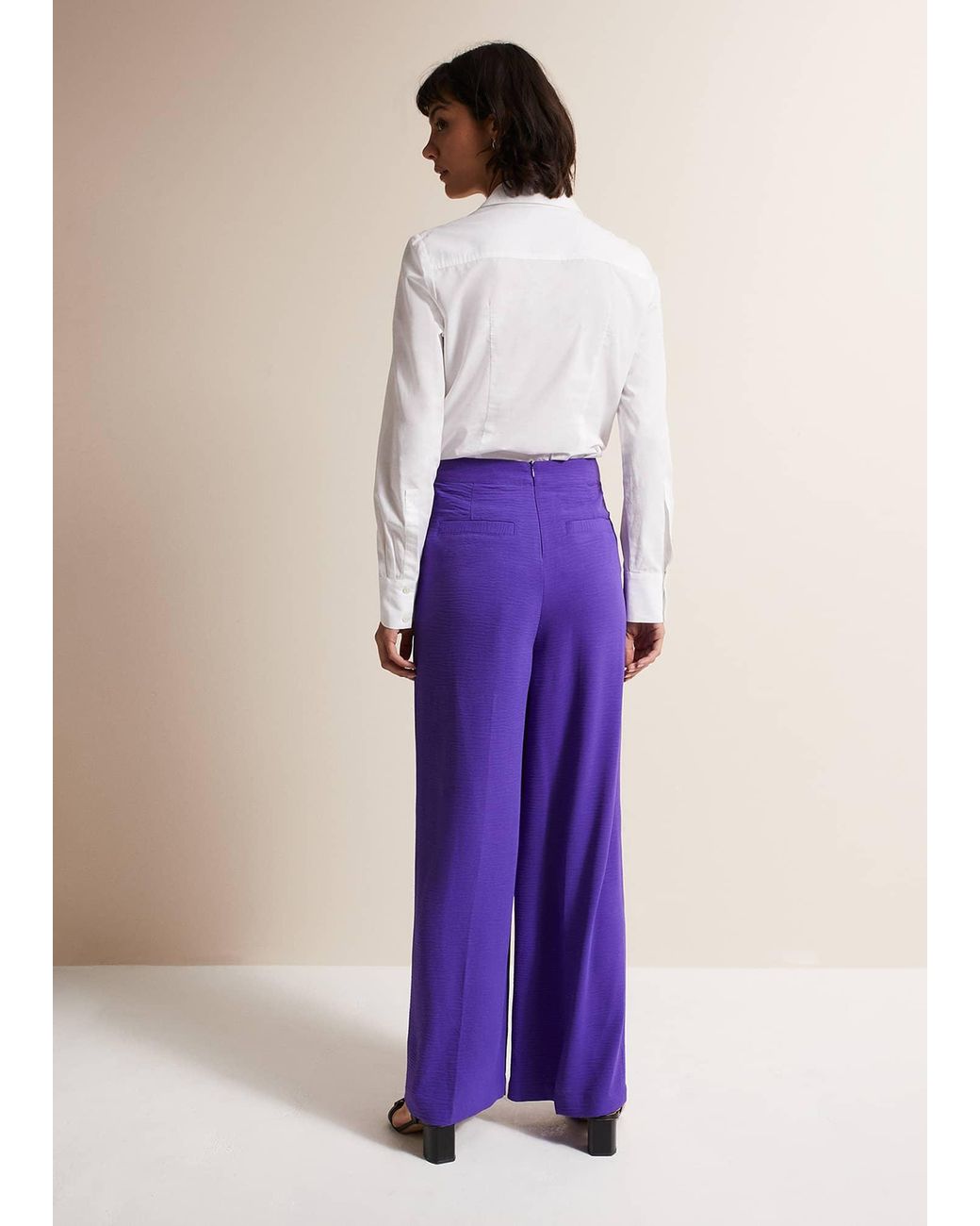Phase Eight Purple Azylnn Wide Leg Trousers