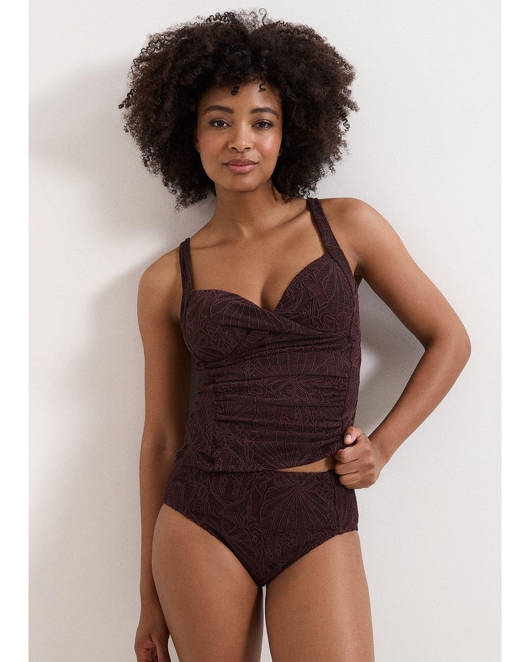 Phase Eight Brown Chocolate Textured Tankini Bottom