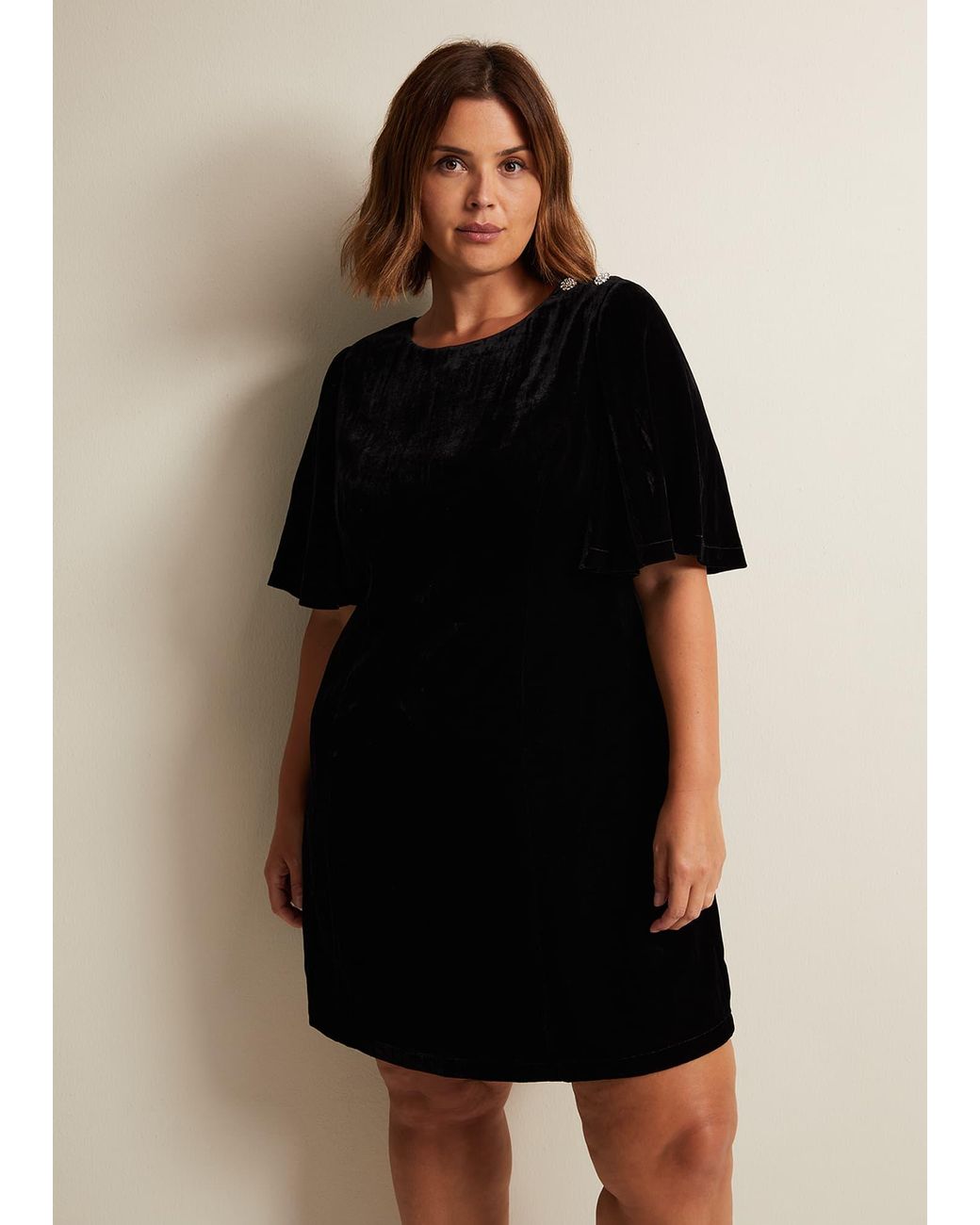Phase Eight Black Charlie Velvet Dress