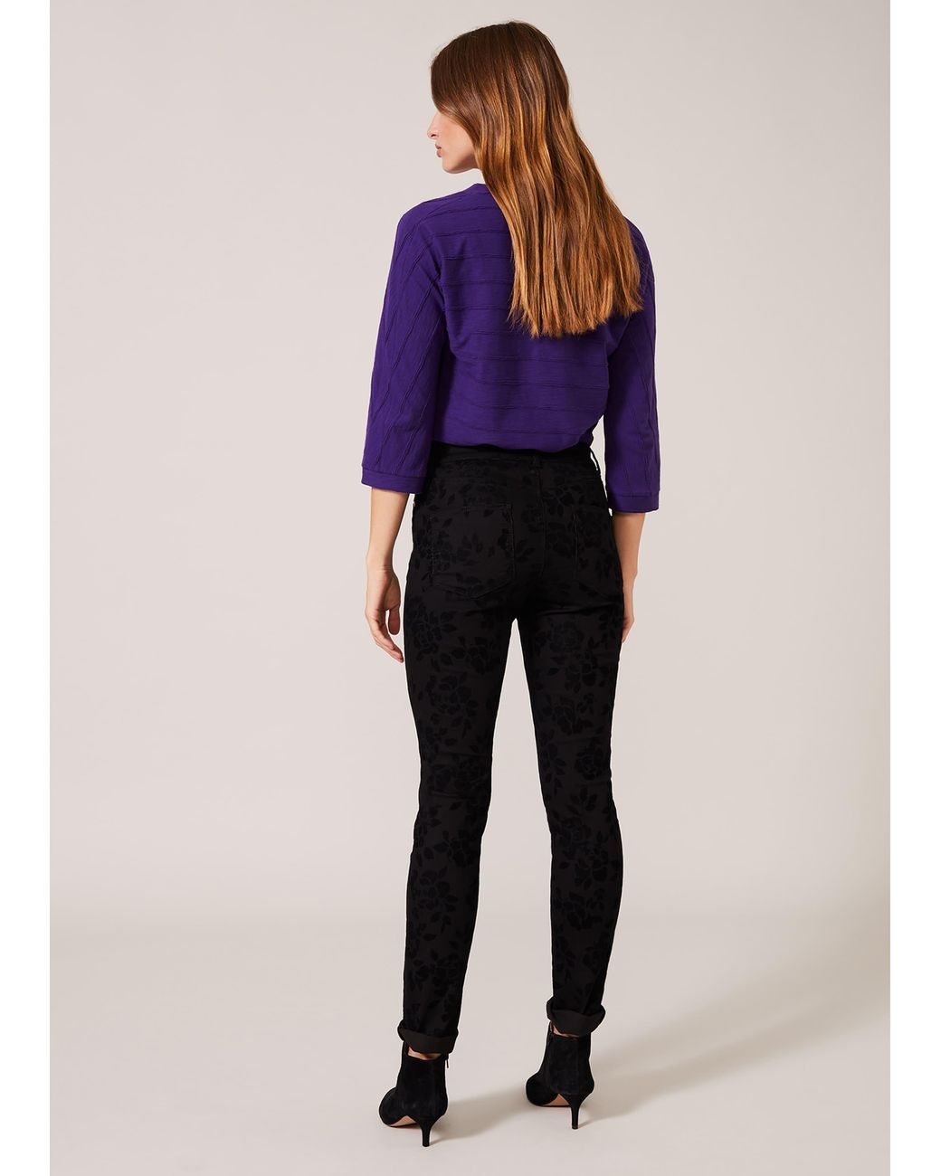Phase Eight Blue Rose Flock Jean
