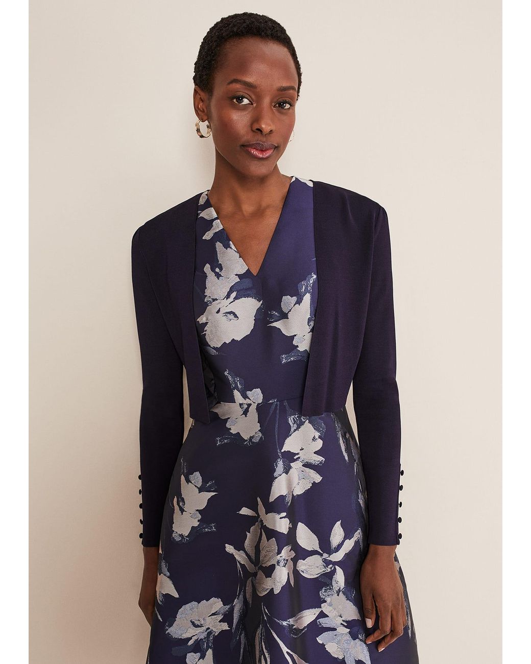 Phase Eight Blue Adah Knitted Jacket