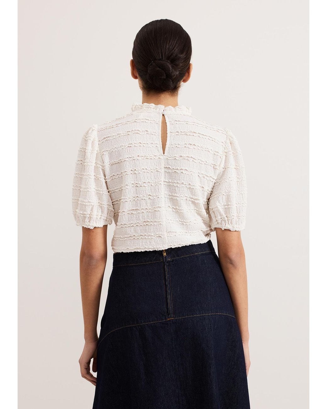 Phase Eight White Samiha Lace Top