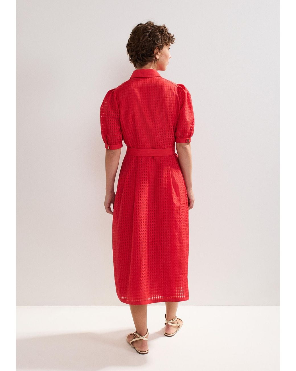 Phase Eight Red Carey Check Dress