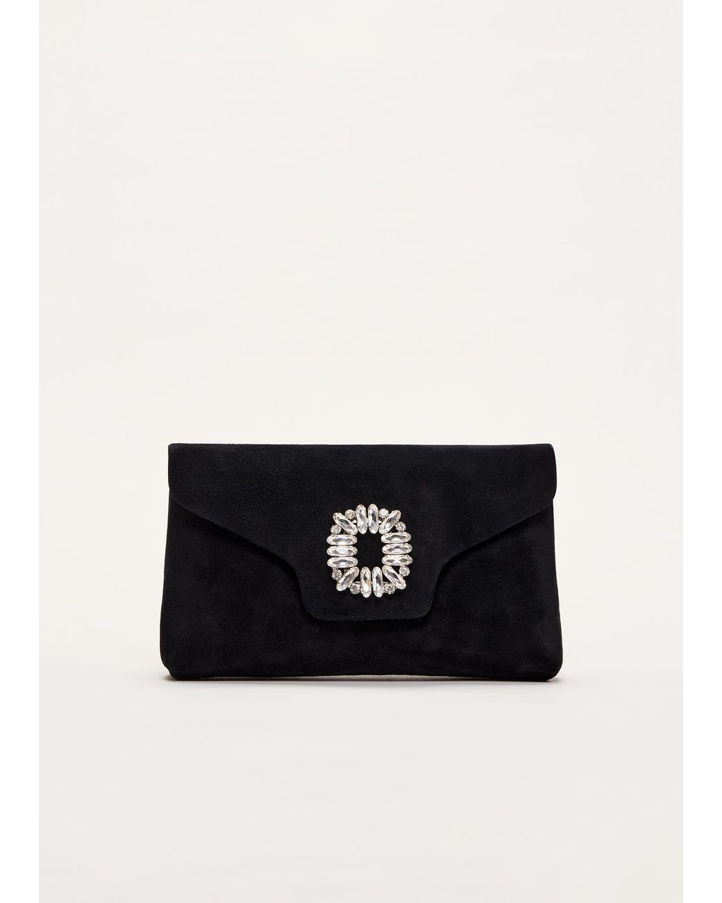 Phase Eight Black Square Sparkle Clutch Bag