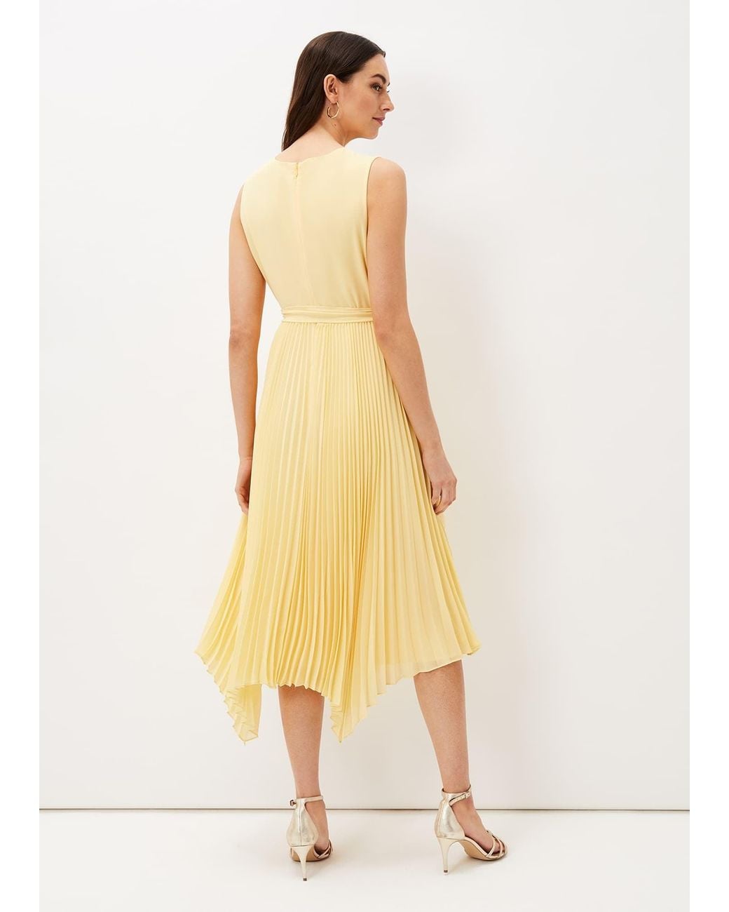 Phase Eight Metallic Petra Pleated Wrap Dress