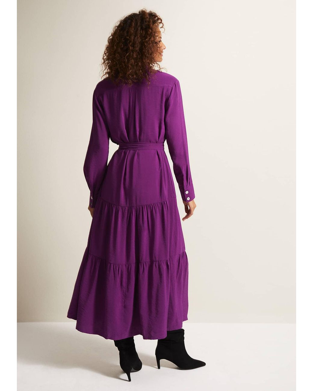 Phase Eight Purple Jayden Shirt Midaxi Dress