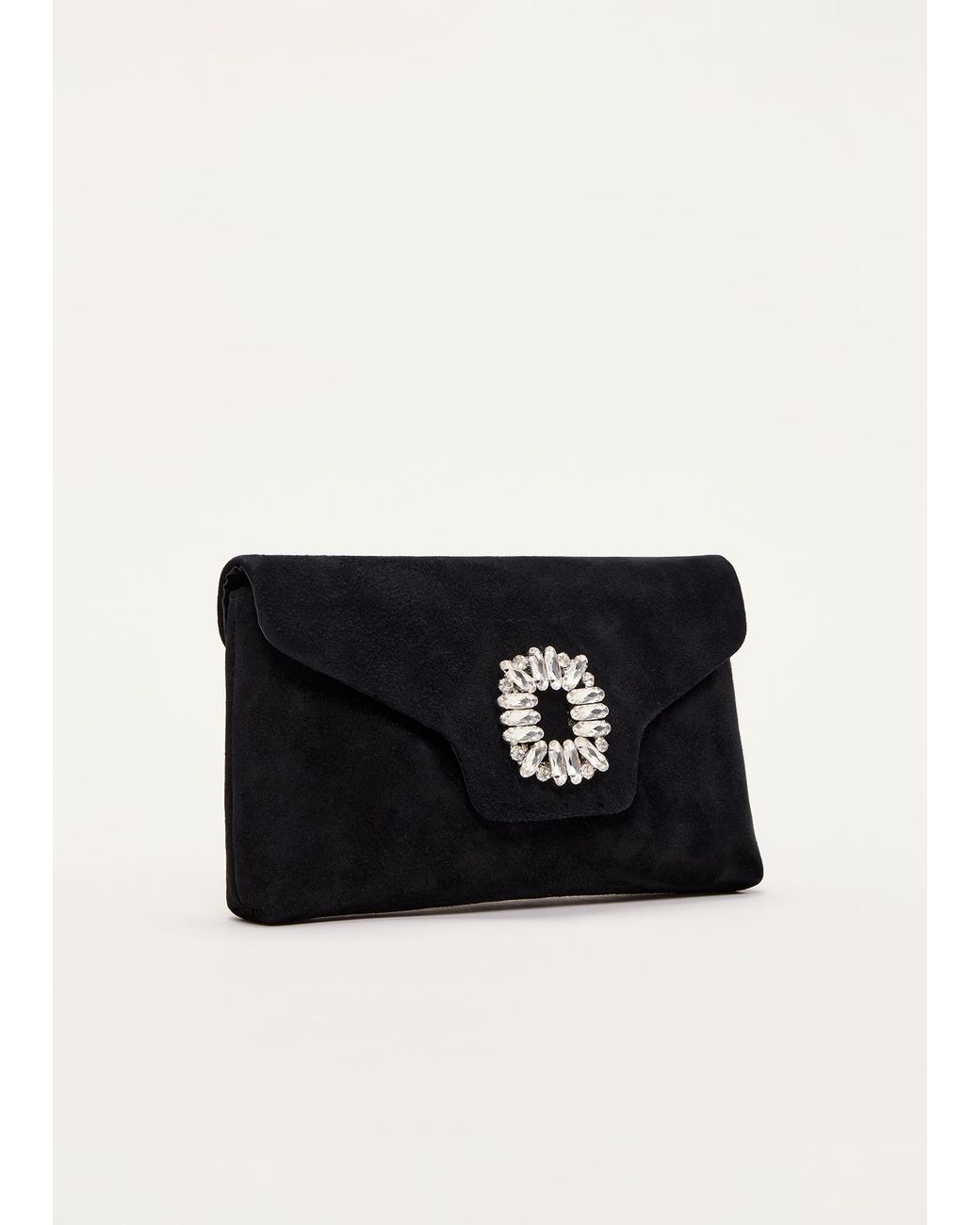 Phase Eight Black Square Sparkle Clutch Bag