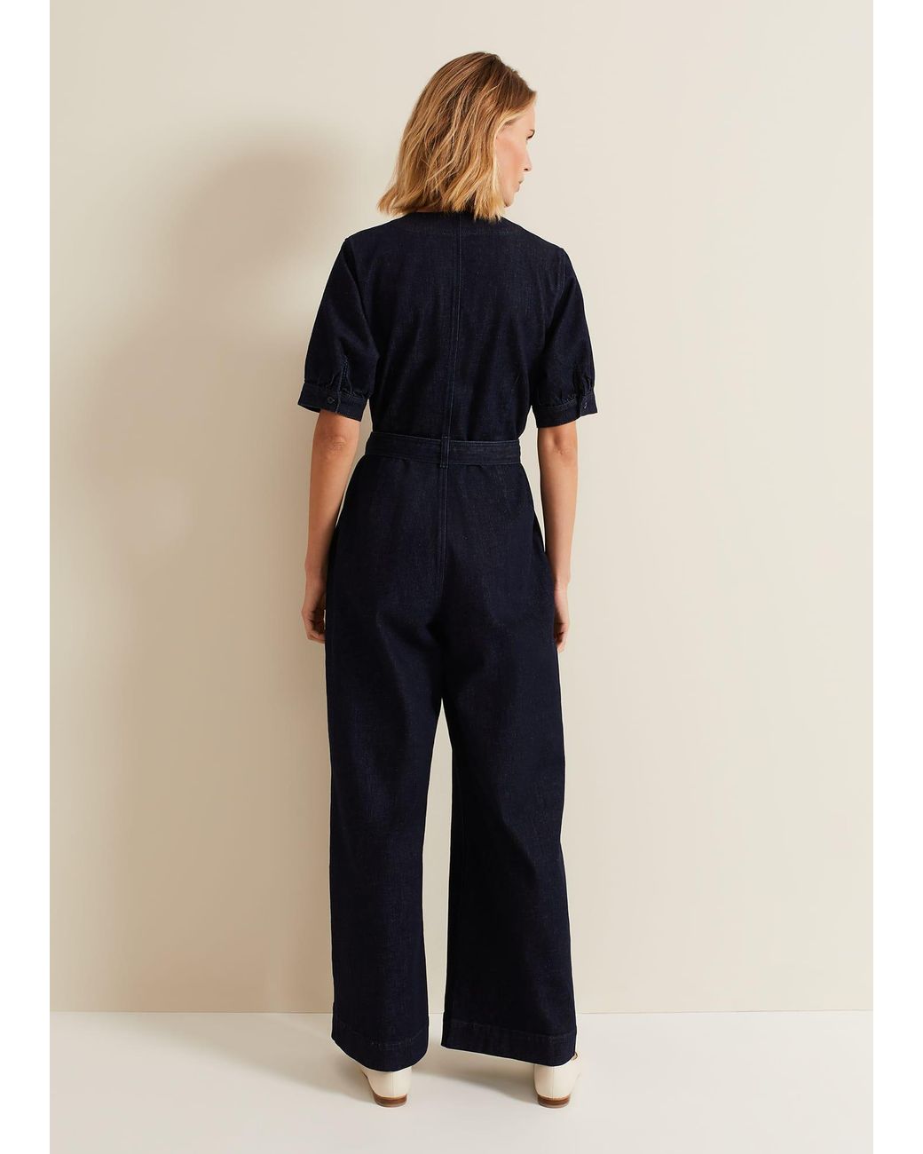 Phase Eight Blue Florisa Denim Jumpsuit