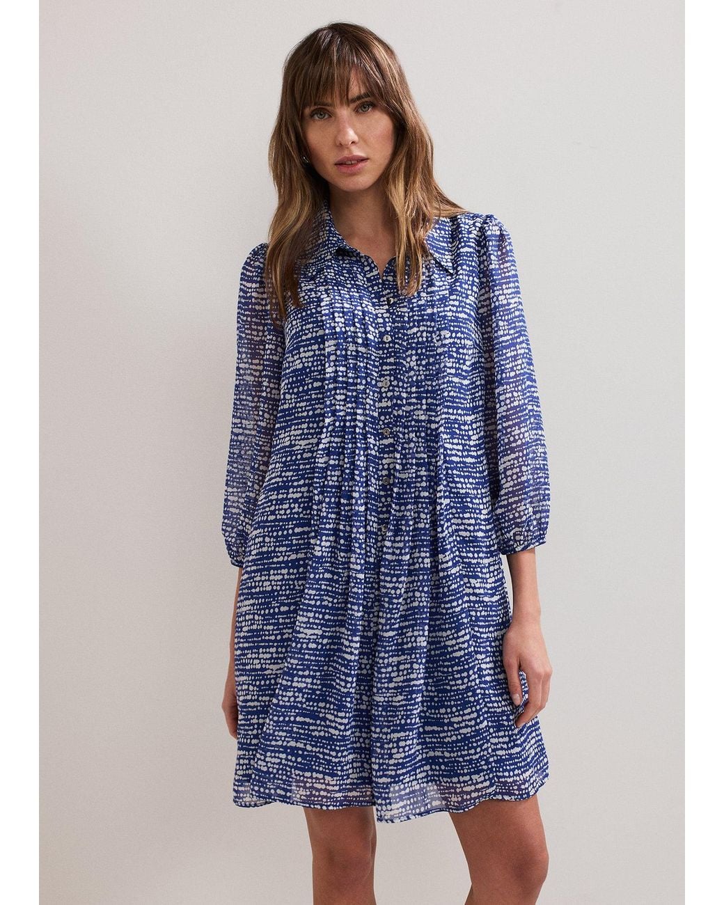 Phase Eight Blue Darley Dash Swing Tunic Dress