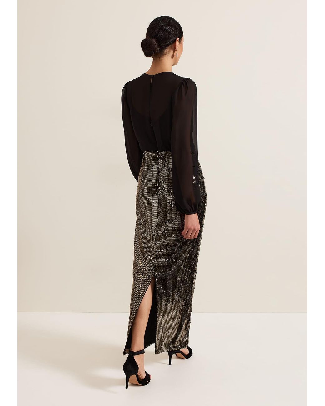 Phase Eight Multicolor Aniya Sequin Long Sleeved Maxi Dress