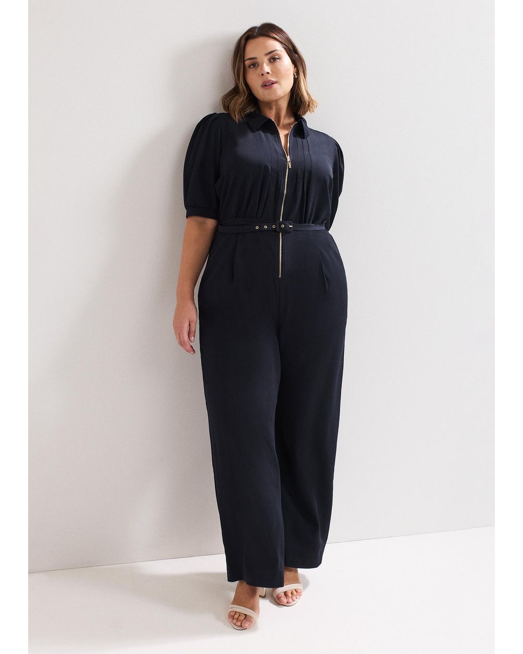 Phase Eight Blue Candice Zip Jumpsuit