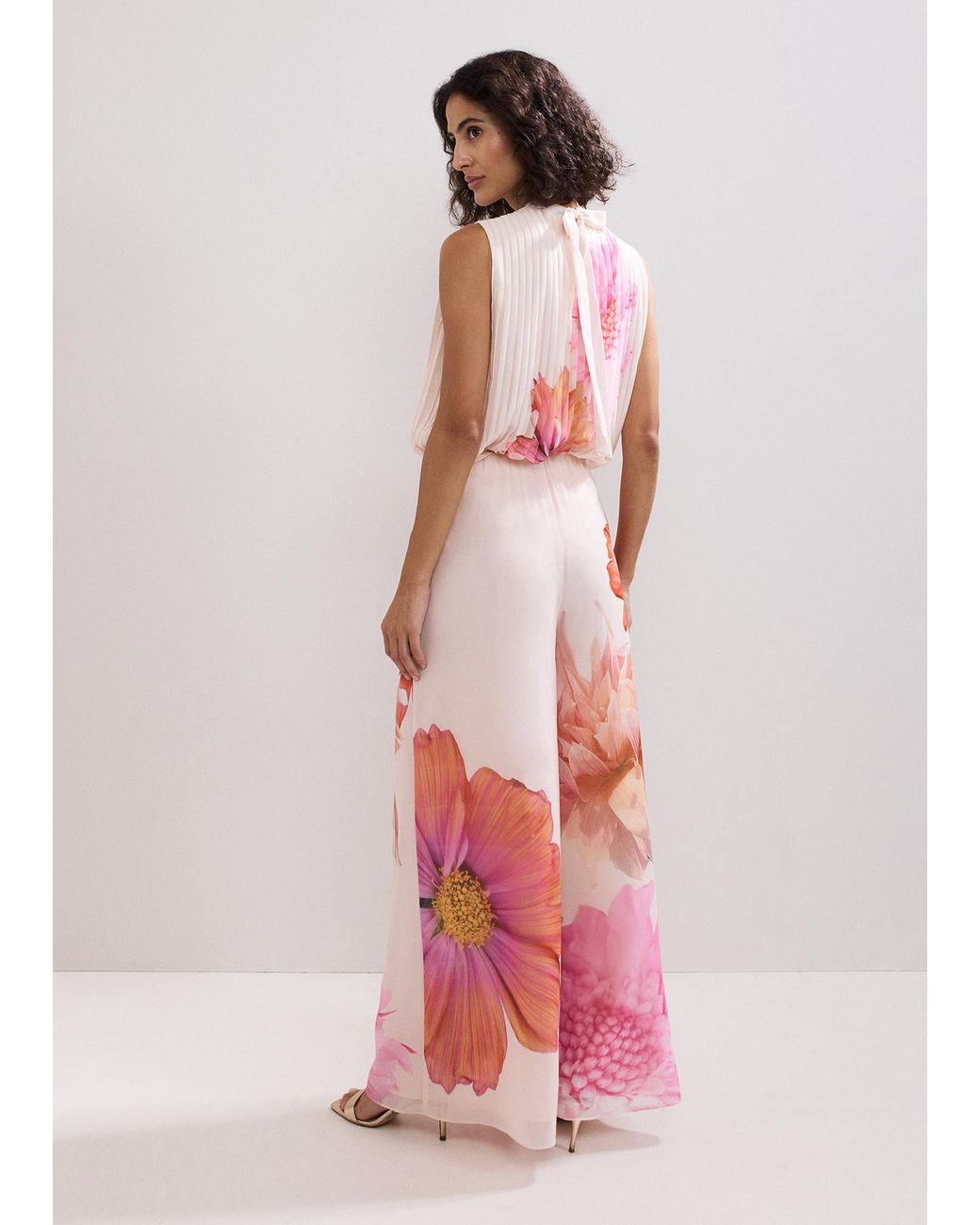Phase Eight Pink Ember Wide Leg Pleated Co-Ord Trouser