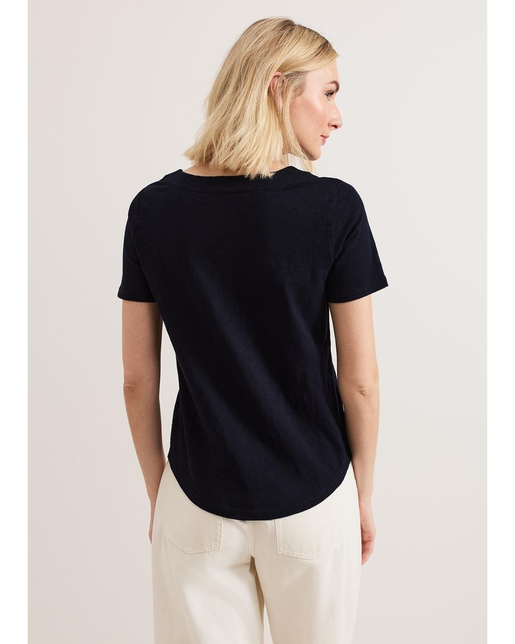 Phase Eight Blue Elspeth V Neck Top