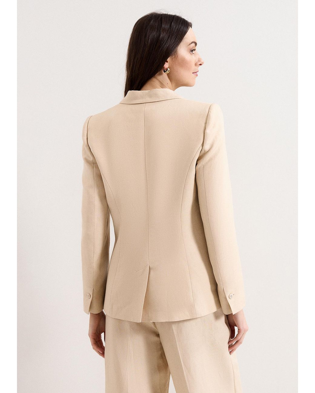 Phase Eight Natural Elena Linen Blend Blazer