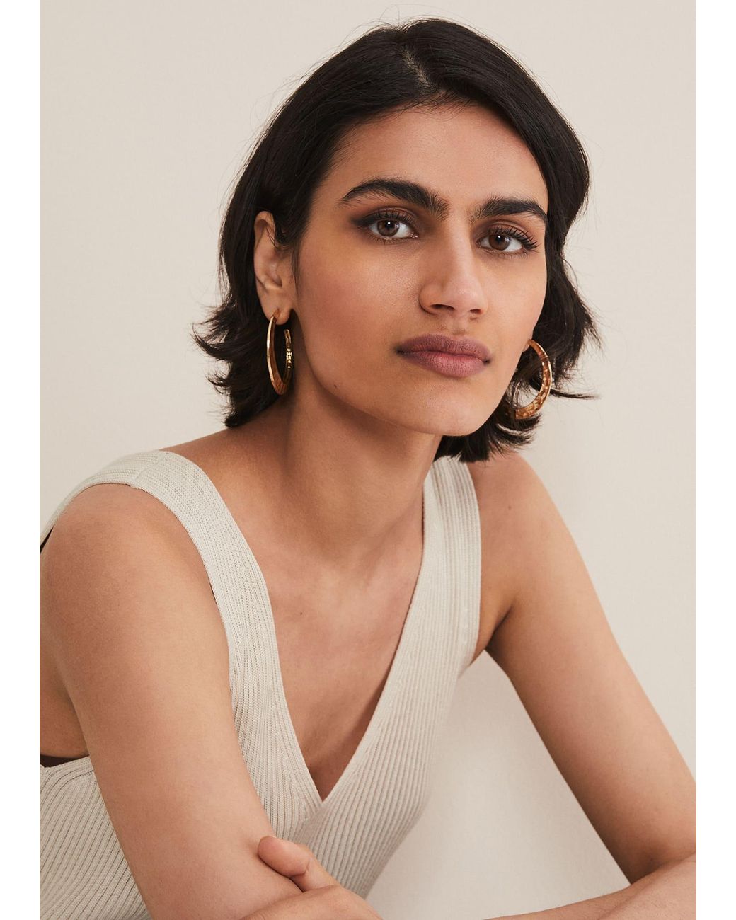 Phase Eight Natural Hoop Earrings