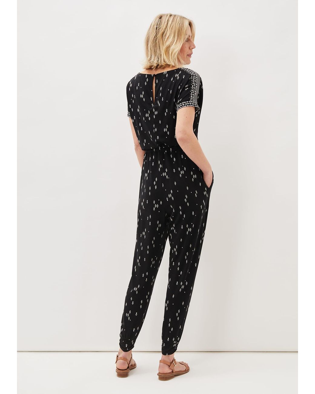 Phase Eight Black Malaya Tapered Leg Jumpsuit