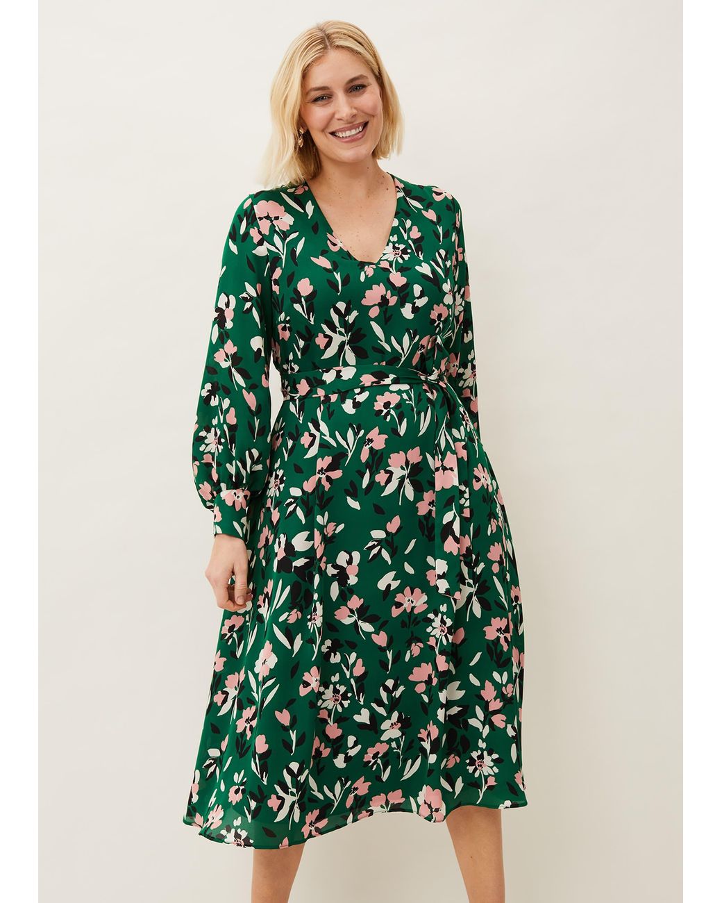 Phase Eight Green Emmy Floral Dress