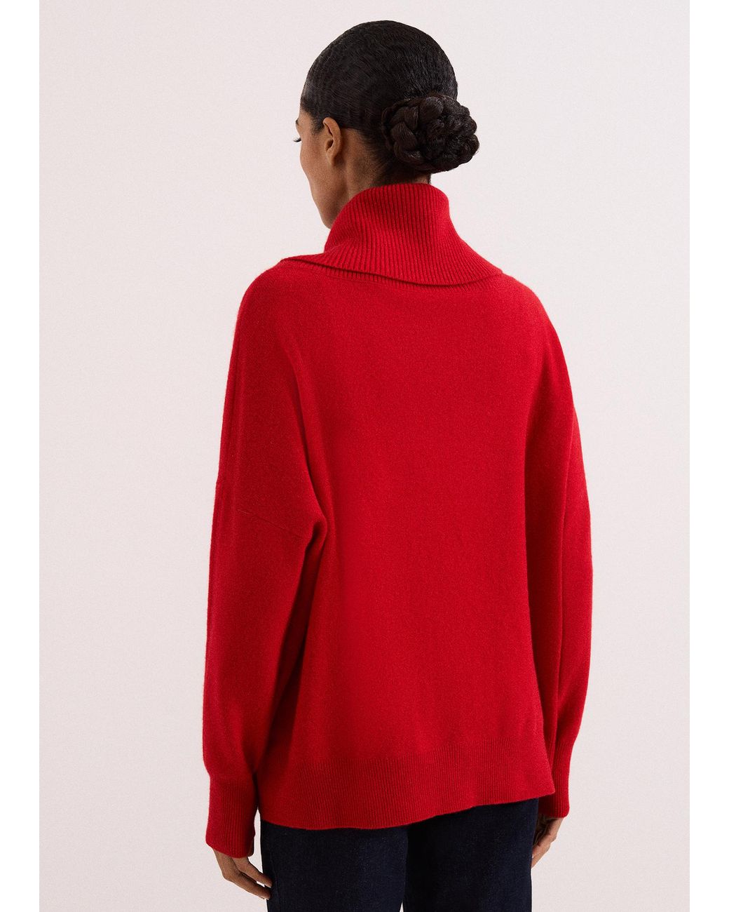 Phase Eight Red Louanna Cashmere Blend Jumper