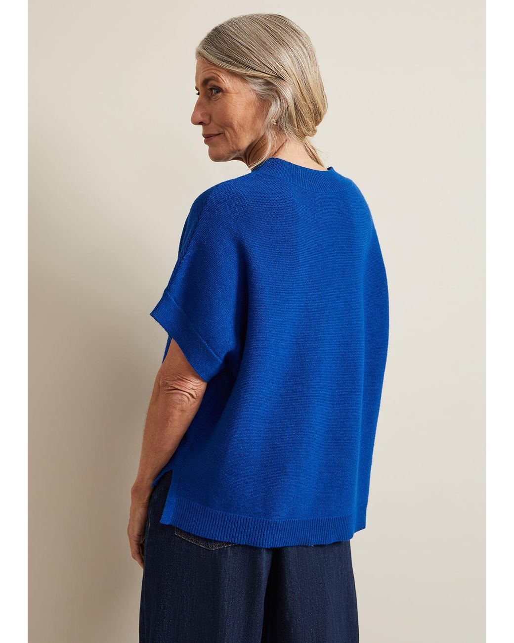 Phase Eight Blue Grace Sleeveless Tabard Top