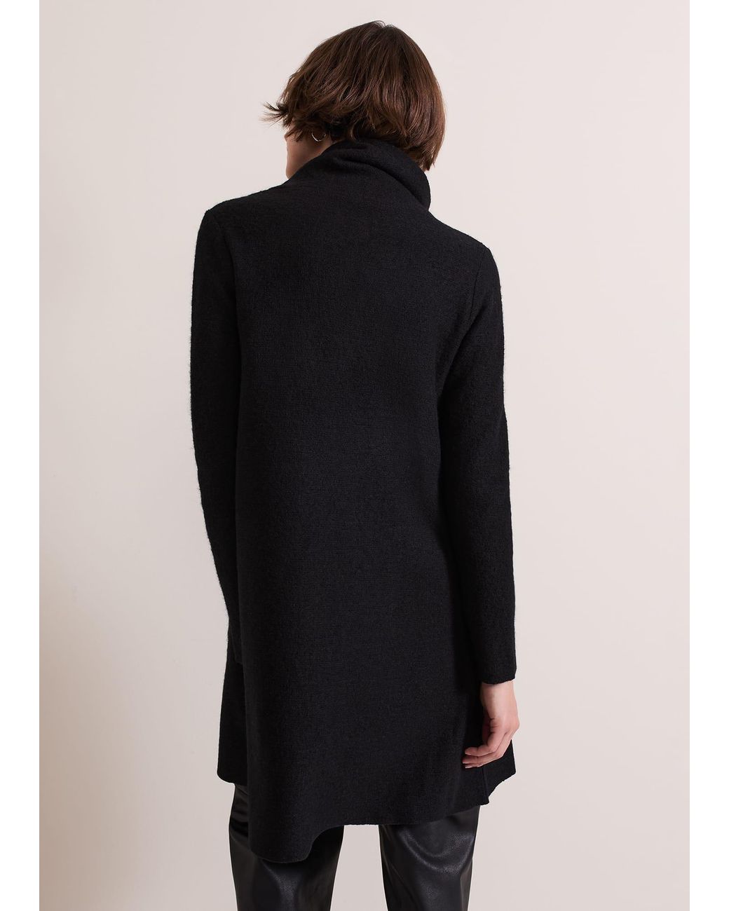 Phase Eight Black Bellona Knit Coat