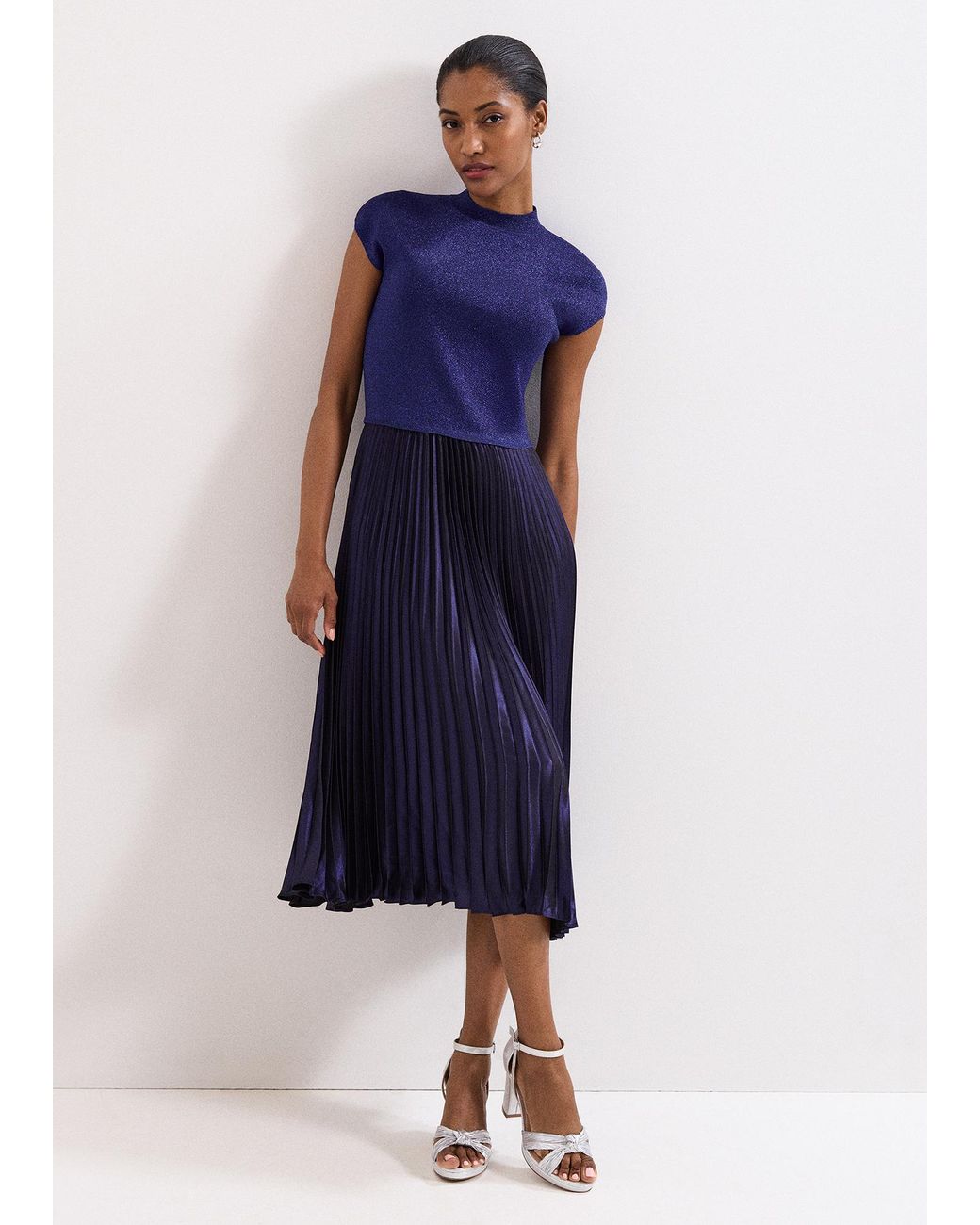 Phase Eight Blue Jayla Shimmer Dress