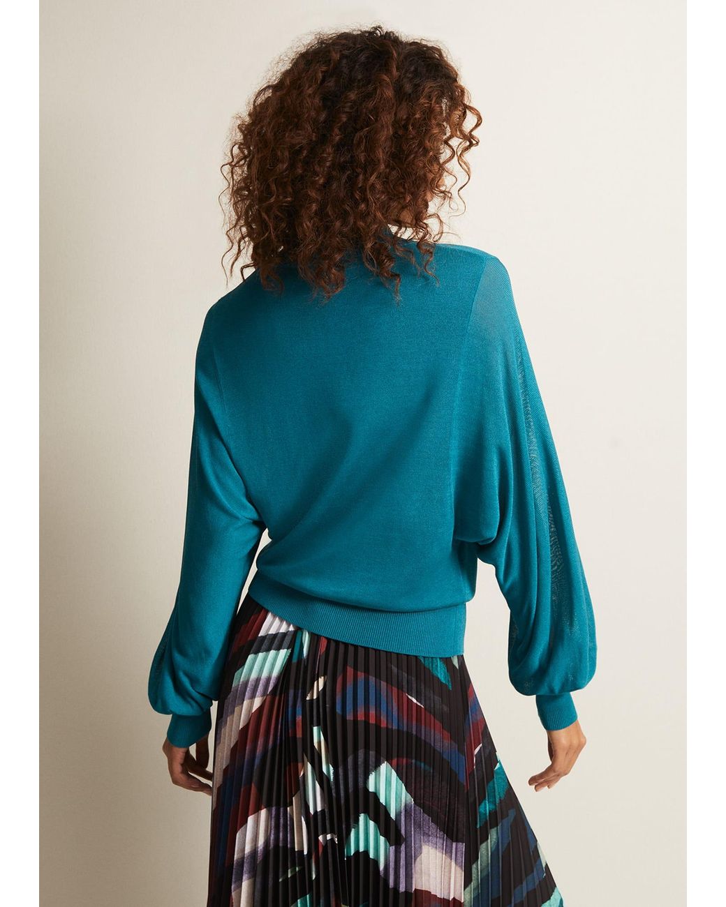 Phase Eight Blue Loletta Drama Top
