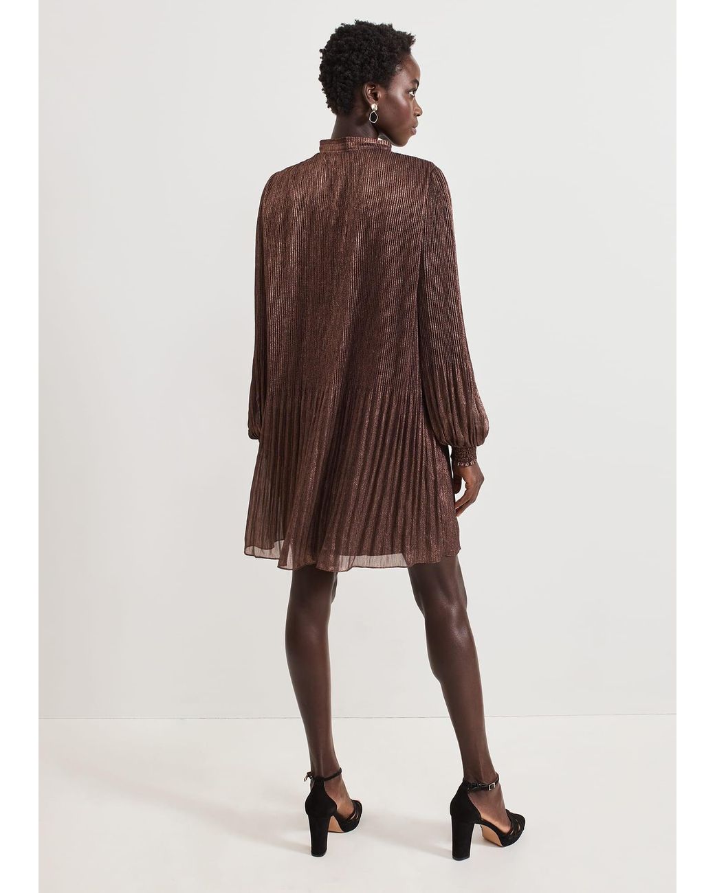 Phase Eight Brown Ella Swing Dress
