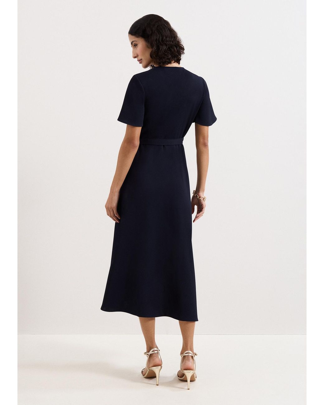 Phase Eight Blue Julissa Frill Wrap Dress