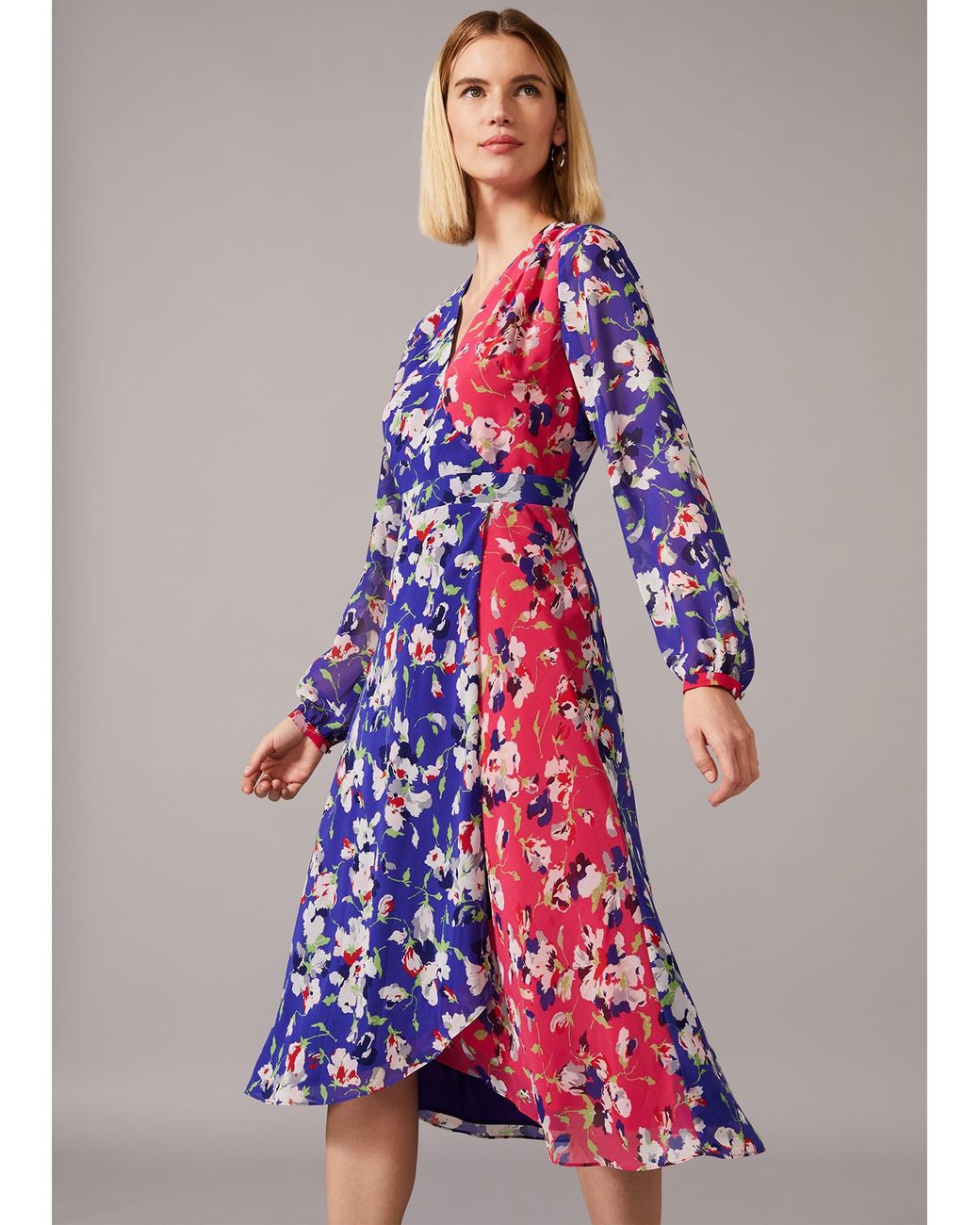 Phase Eight White 's Claudette Patched Floral Dress
