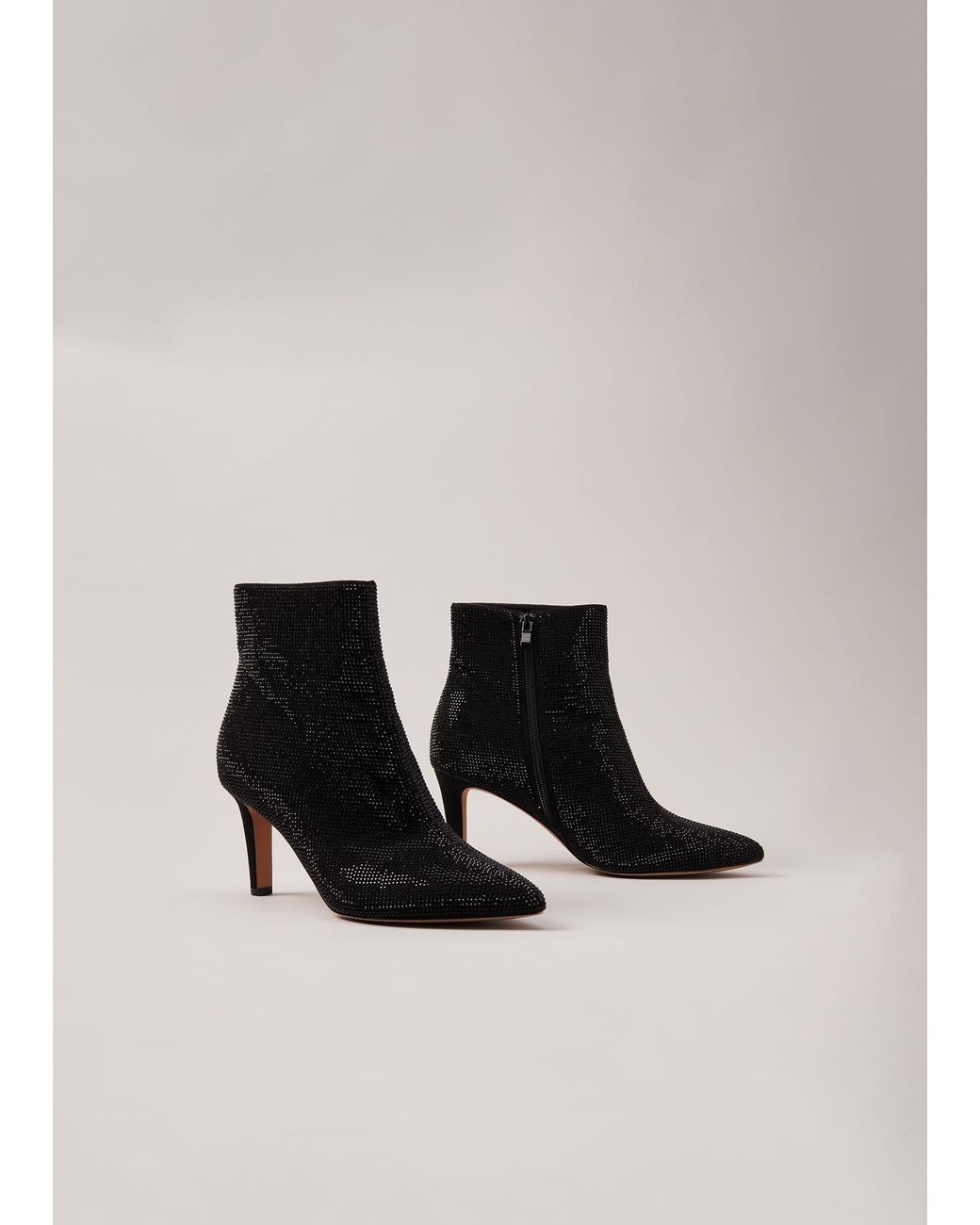 Phase Eight Black Sparkly Boots