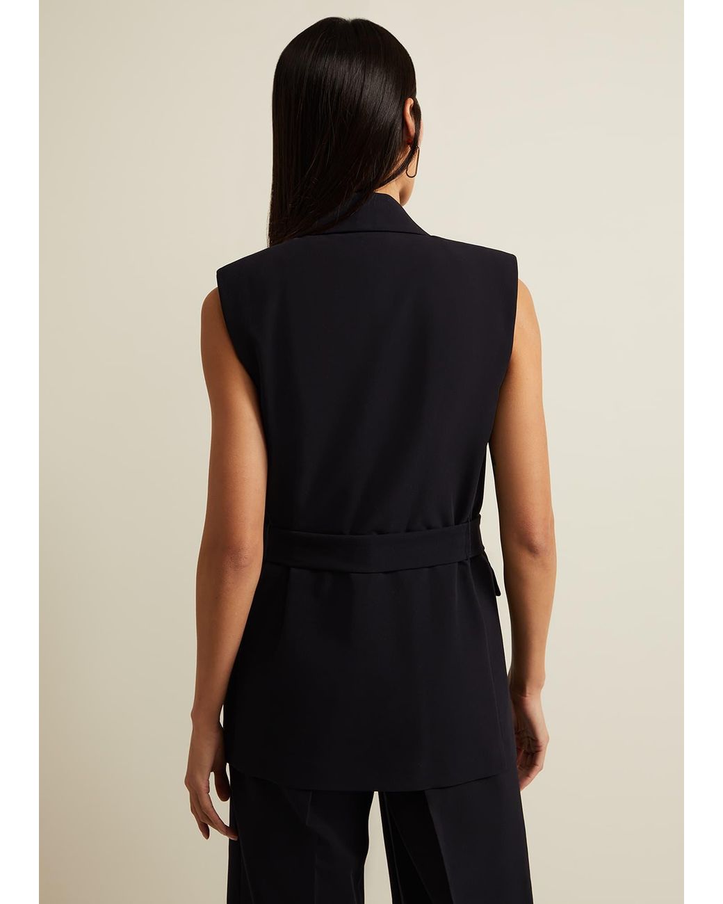 Phase Eight Blue Jade Sleeveless Tailored Waistcoat