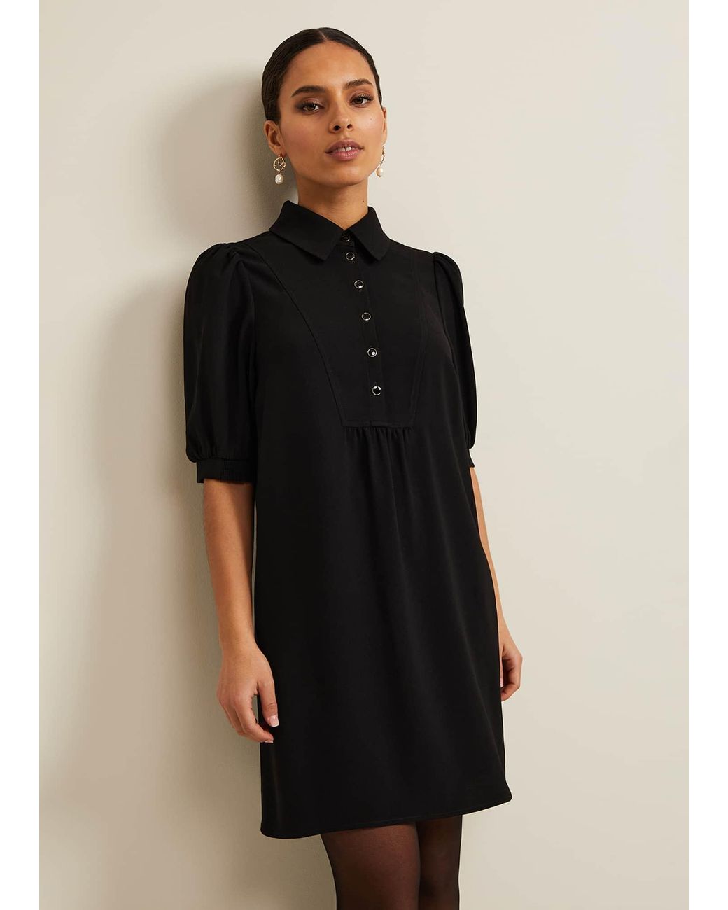 Phase Eight Black Petite Claudia Pearl Dress