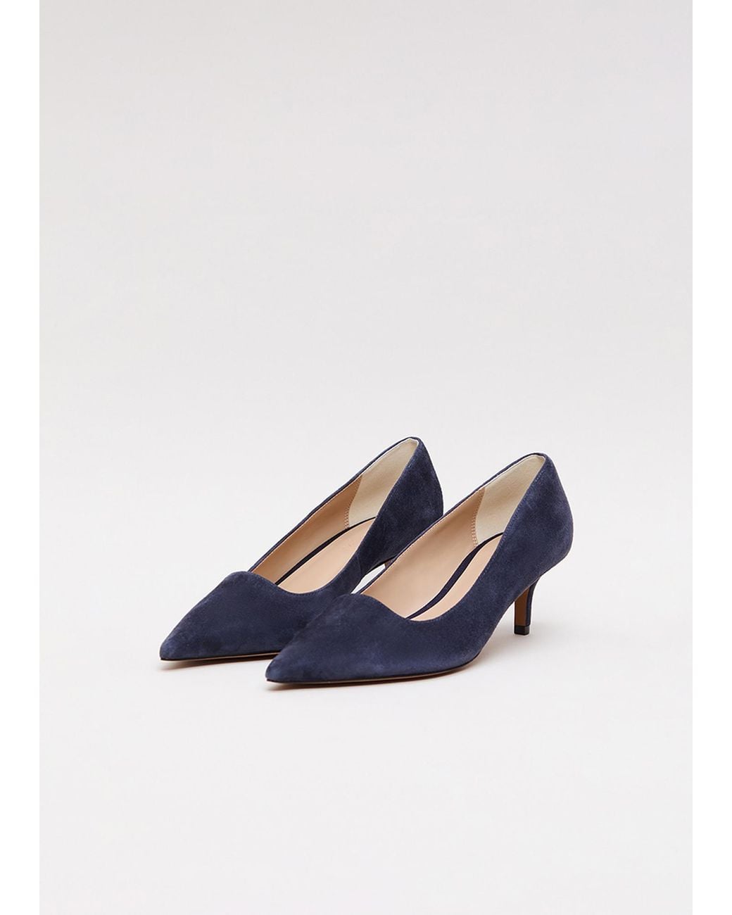 Phase Eight Blue Suede Court Shoes