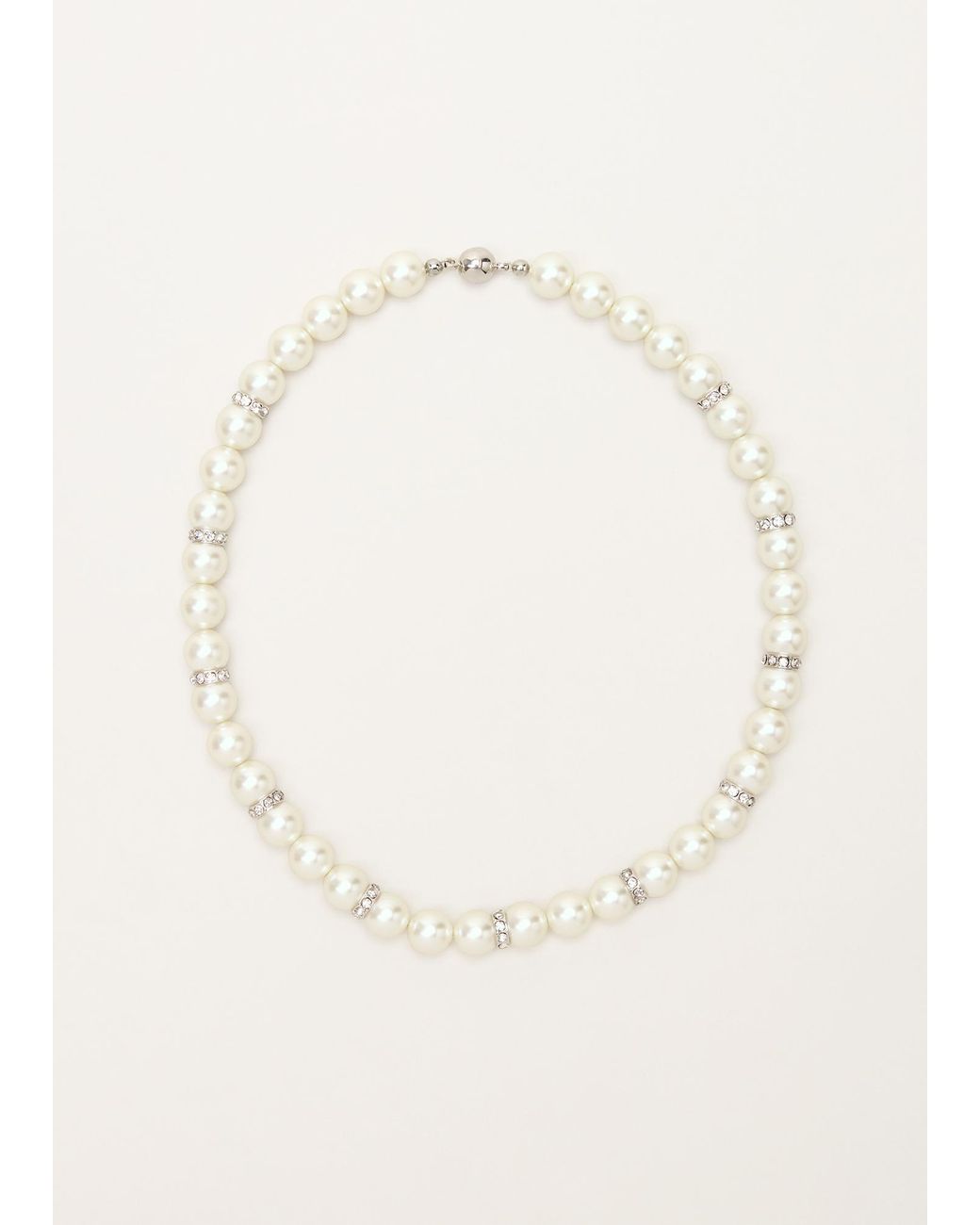 Phase Eight Green Sparkle And Pearl Necklace