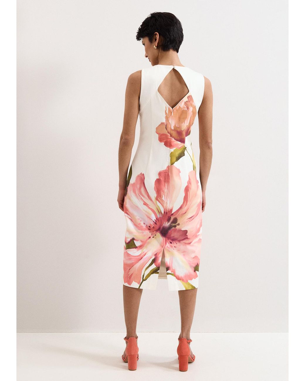 Phase Eight White Nadina Floral Shift Dress