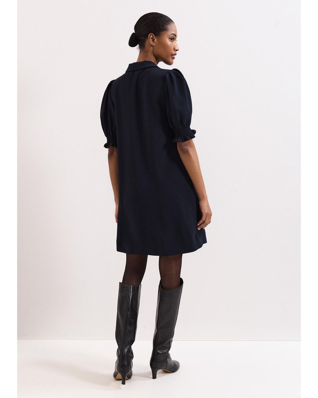 Phase Eight Black Candice Scallop Dress