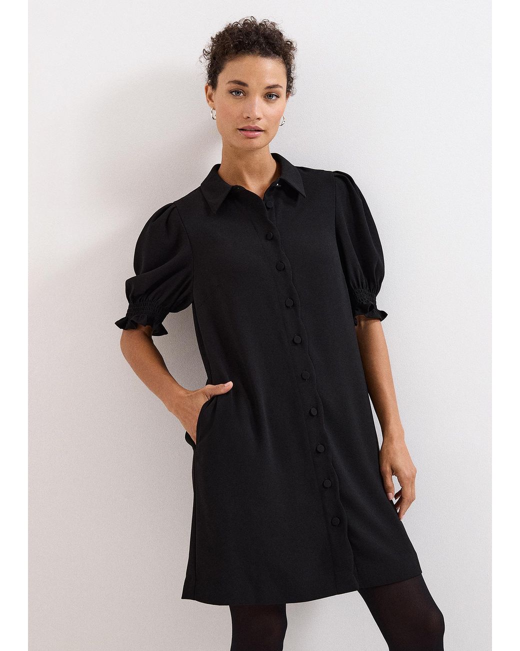 Phase Eight Black Candice Scallop Dress