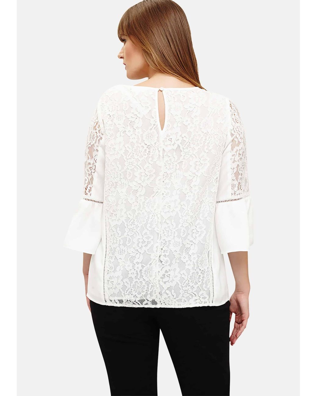 Phase Eight White Anna Lace Blouse