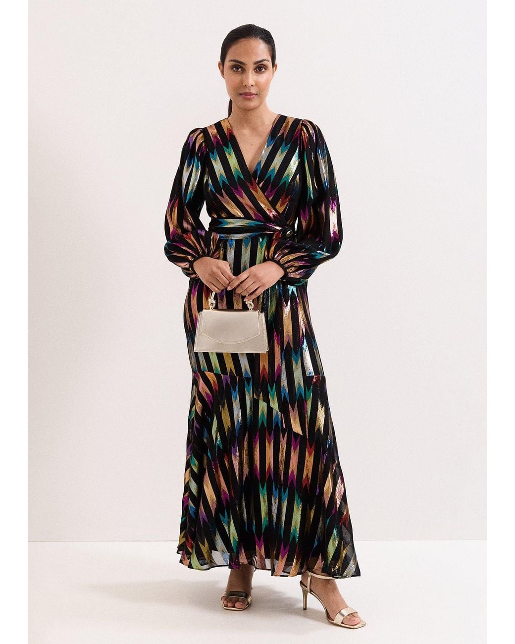 Phase Eight Black Petite Ellia Shimmer Maxi Dress