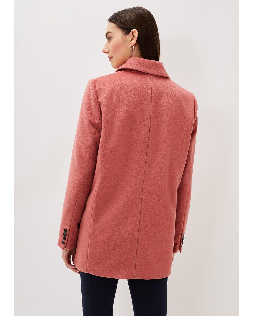 Phase Eight Pink Amara Wool Coat