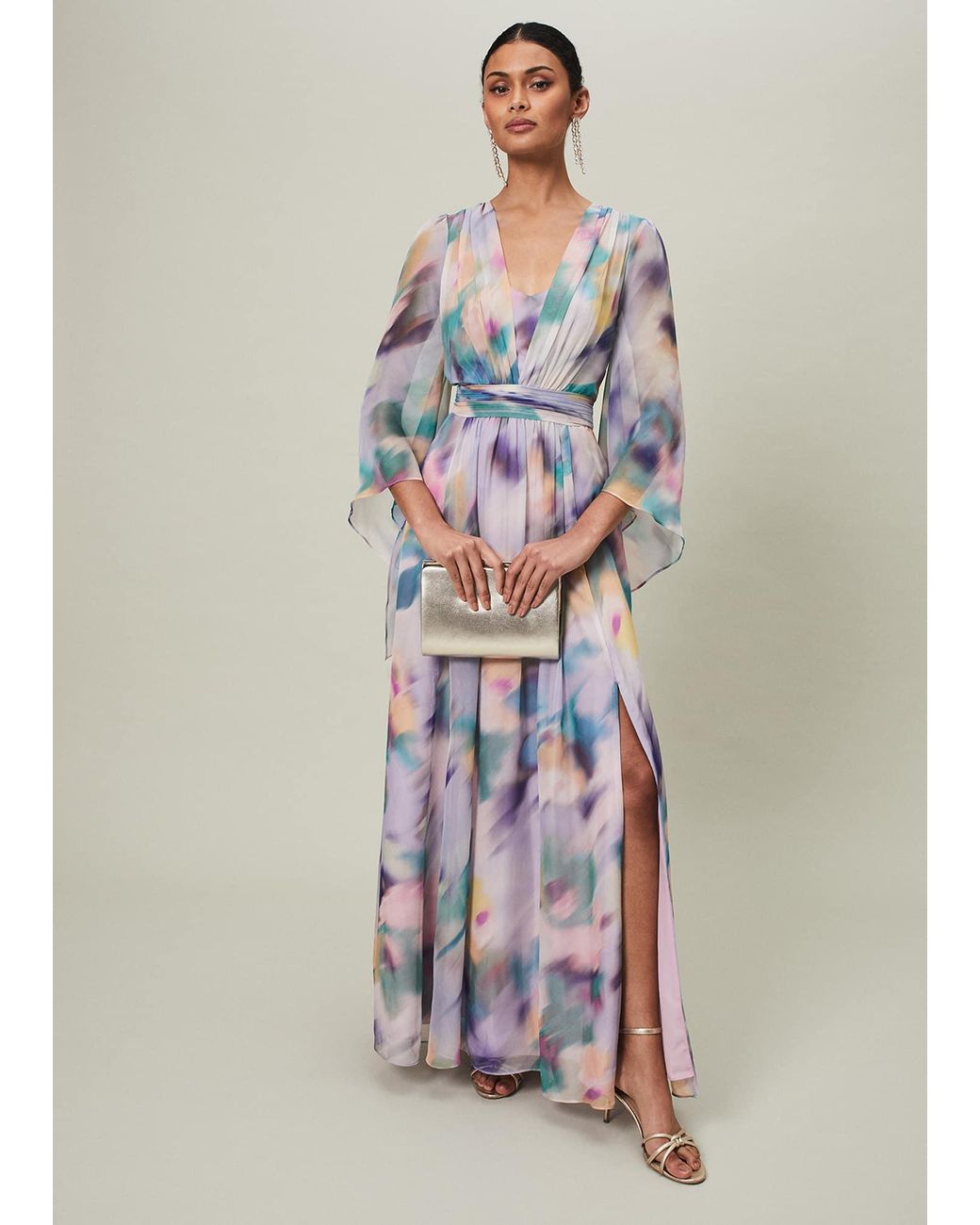 Phase Eight White Selene Printed Maxi Dress